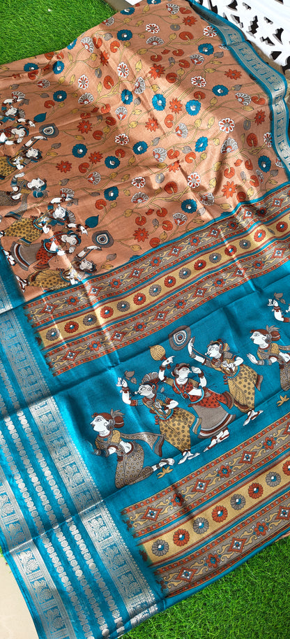 Kalamkari Print Semi Crepe Silk (Copy 3)