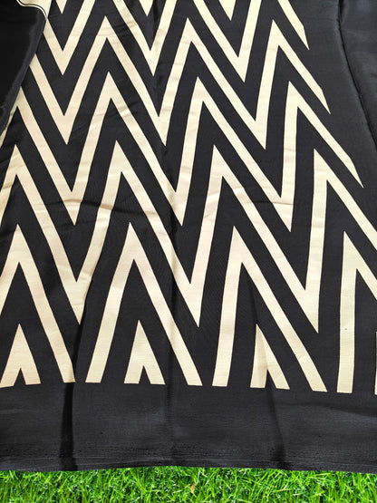 Black Italian crepe Silk Saree (Copy)