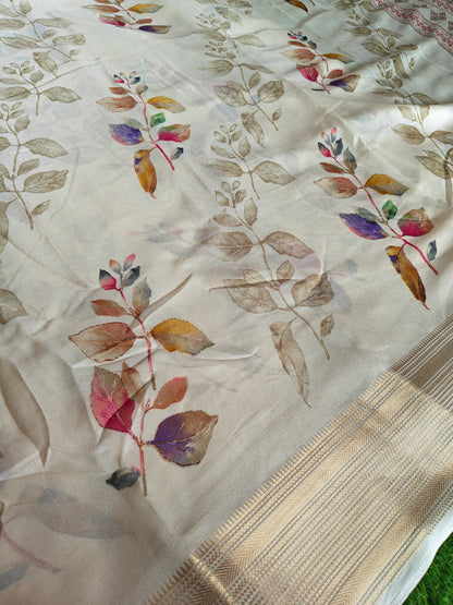 White Georgette Saree (Copy)