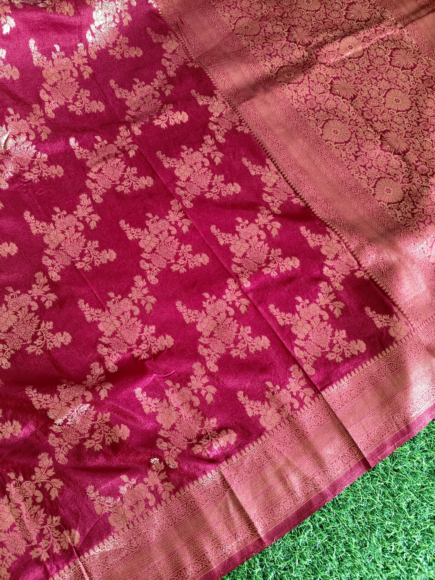 Marron Banarsi Silk Saree (Copy 2)