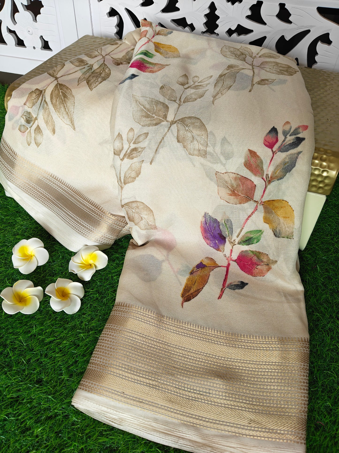 White Georgette Saree (Copy)