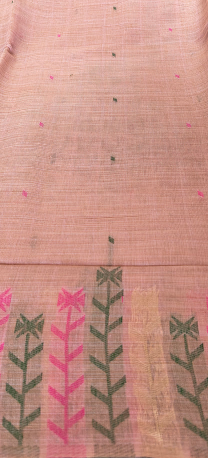 Cotton Thread Embroidered Saree
