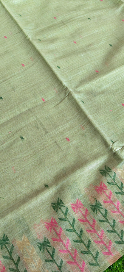 Thread Embroidered Cotton  Saree