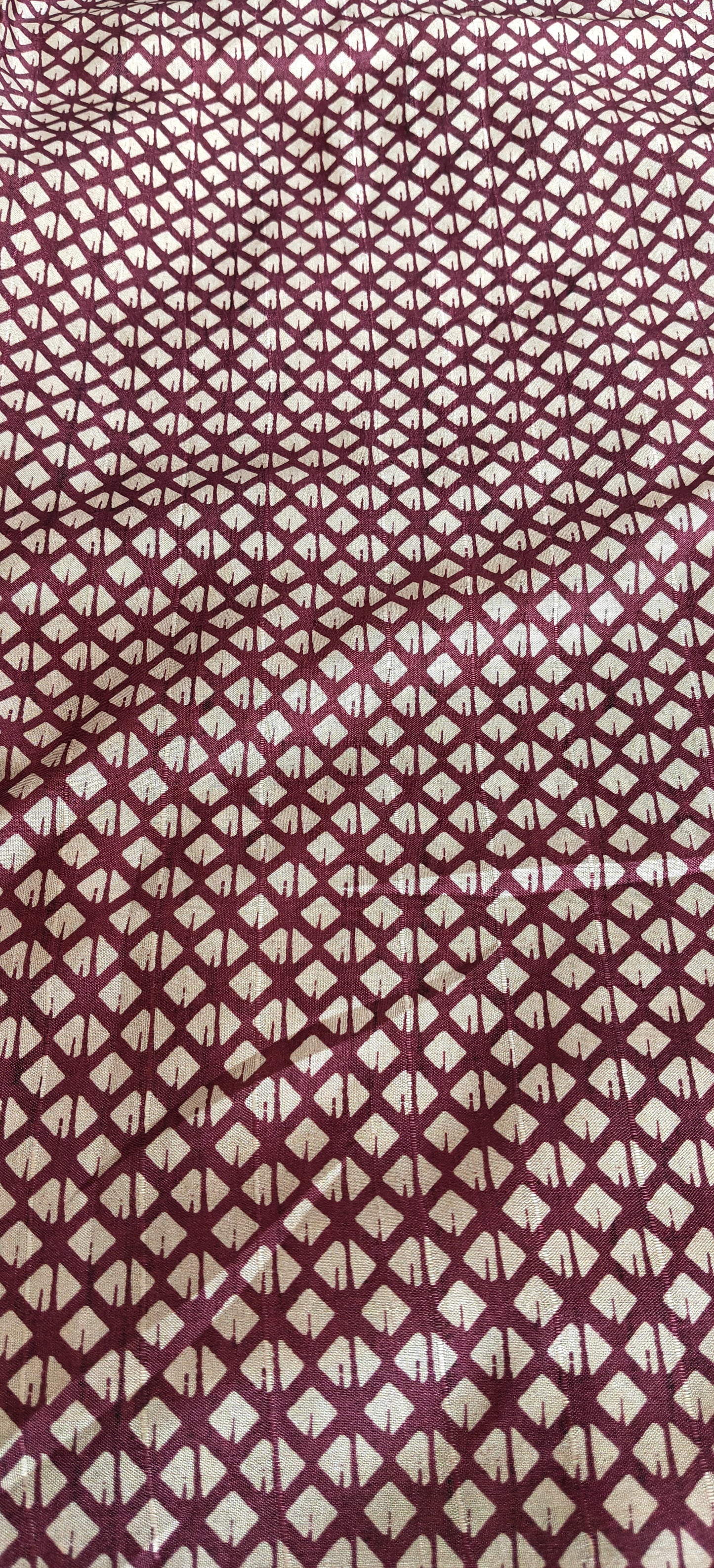 Cream Self Thread Embroidered Soft Silk Saree with Contrast Border