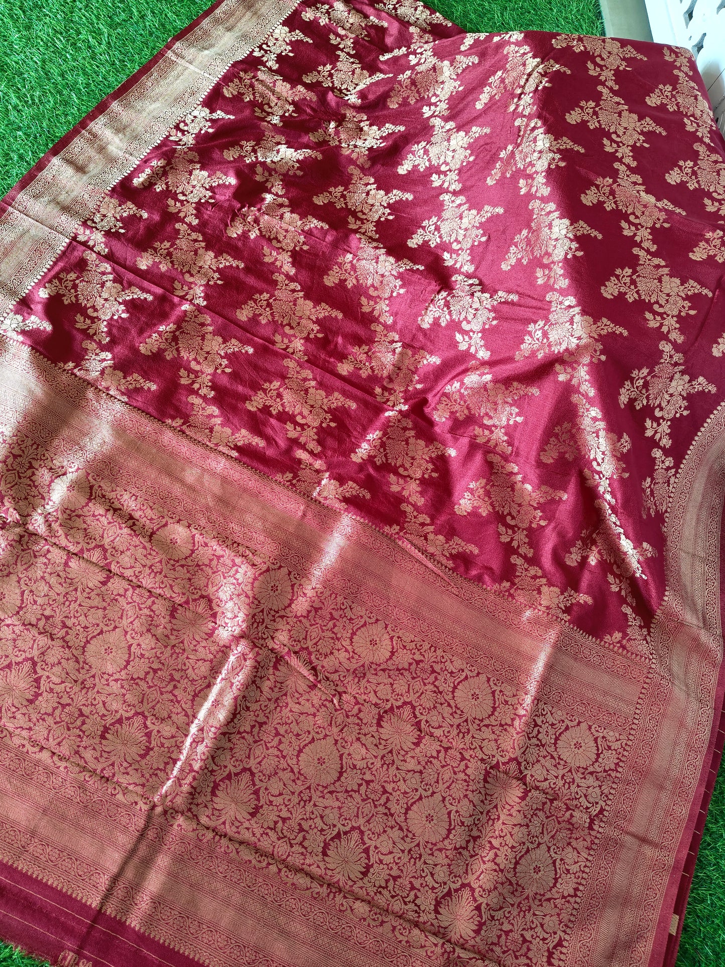 Marron Banarsi Silk Saree (Copy 2)