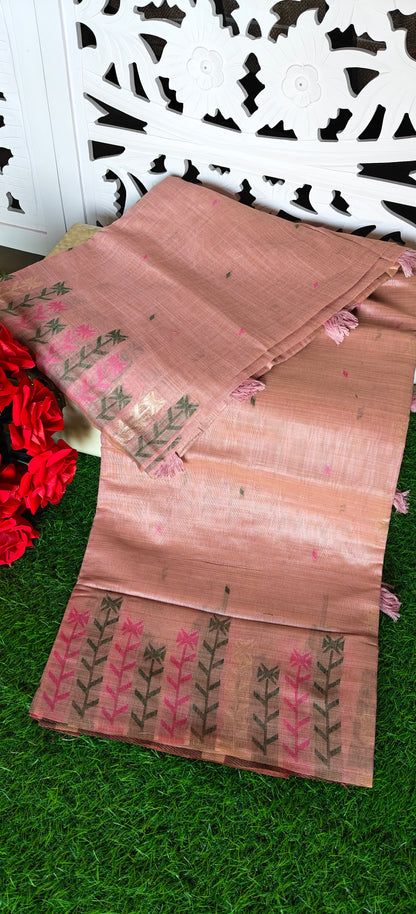 Cotton Thread Embroidered Saree