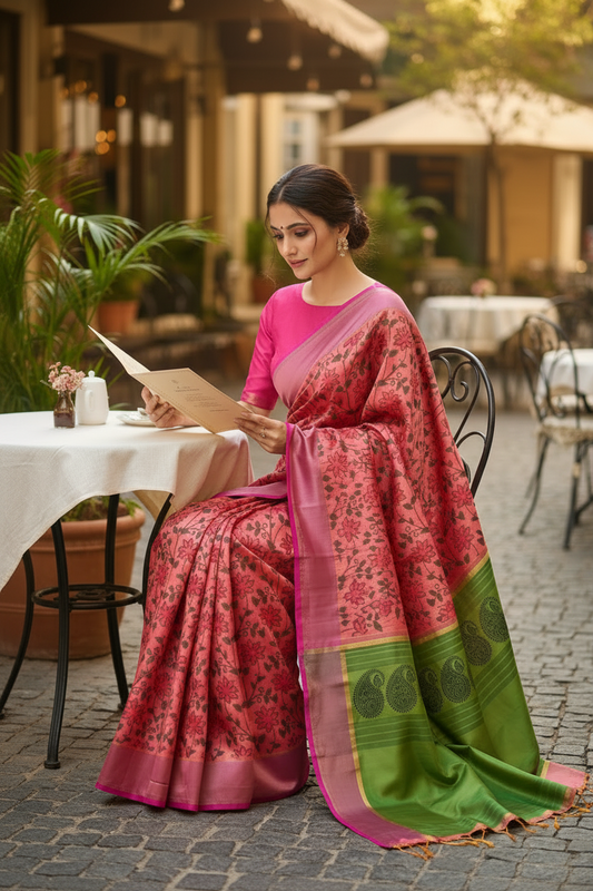 Pochampalli print Silk Saree