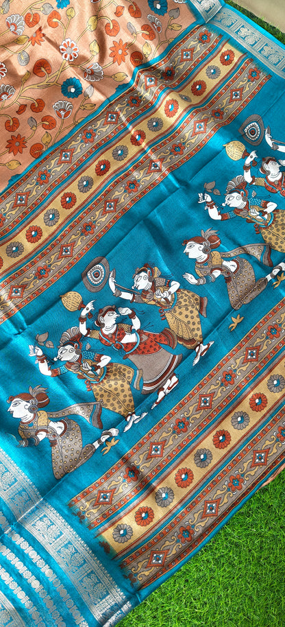Kalamkari Print Semi Crepe Silk (Copy 3)