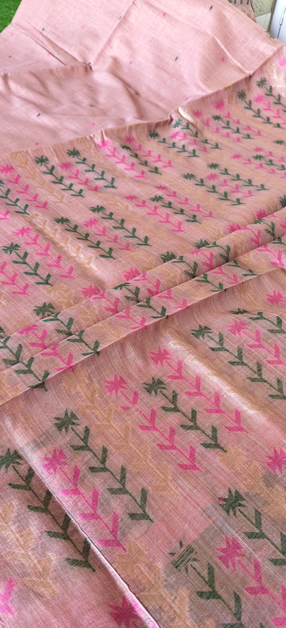 Cotton Thread Embroidered Saree