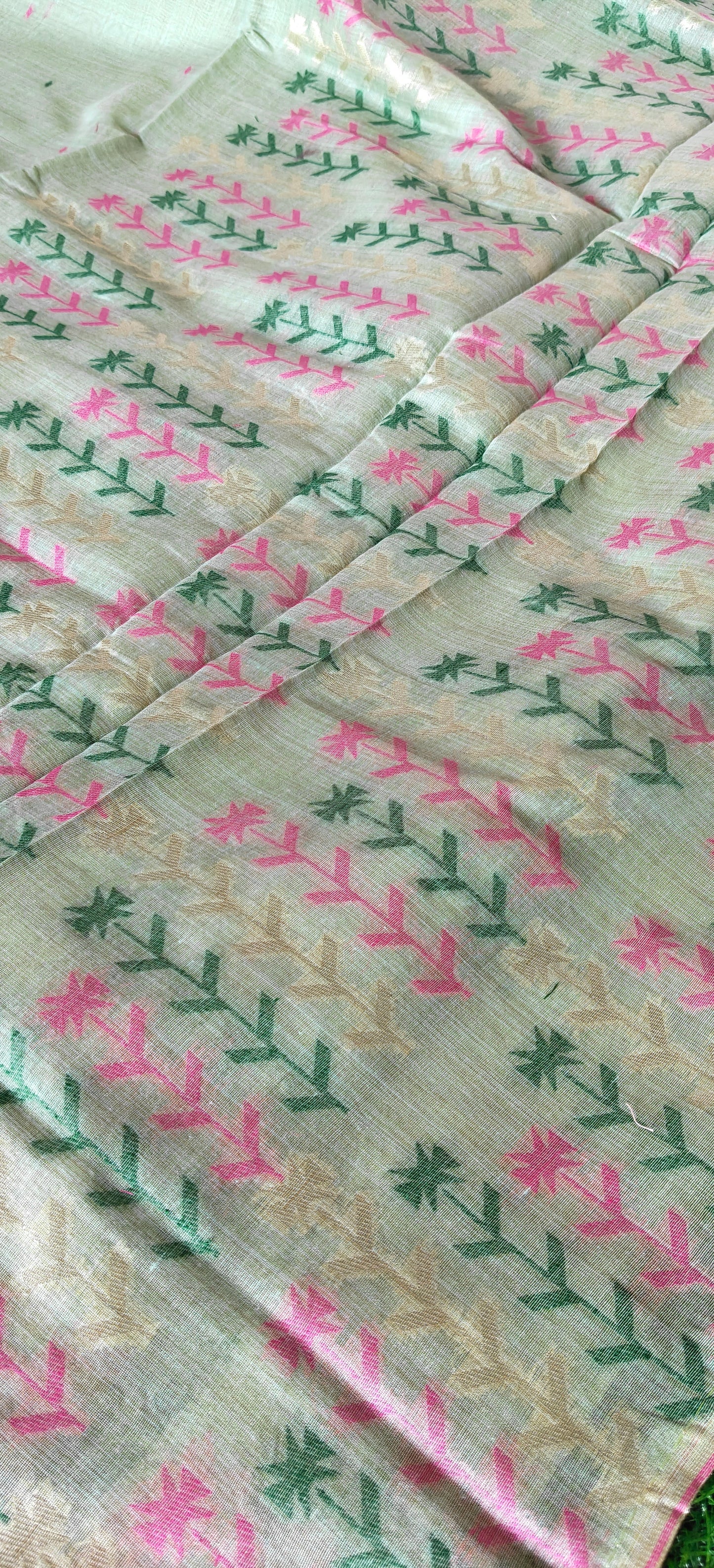 Thread Embroidered Cotton  Saree