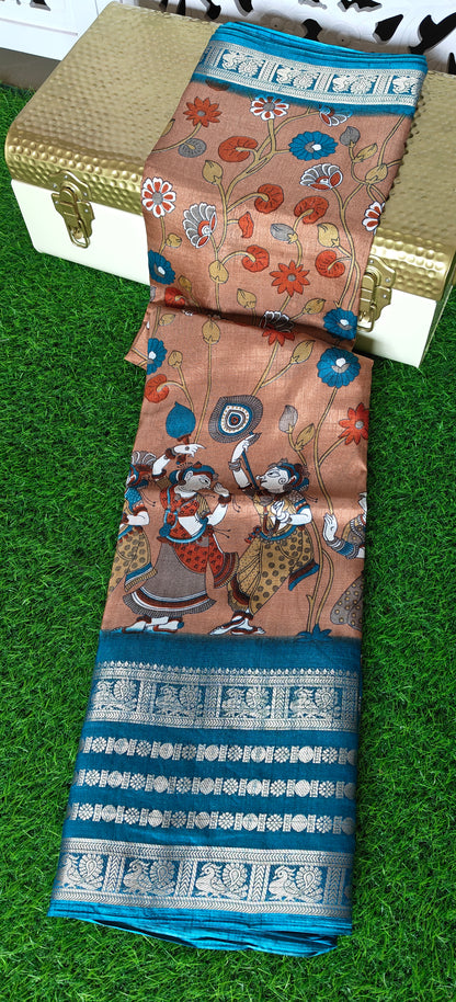 Kalamkari Print Semi Crepe Silk (Copy 3)