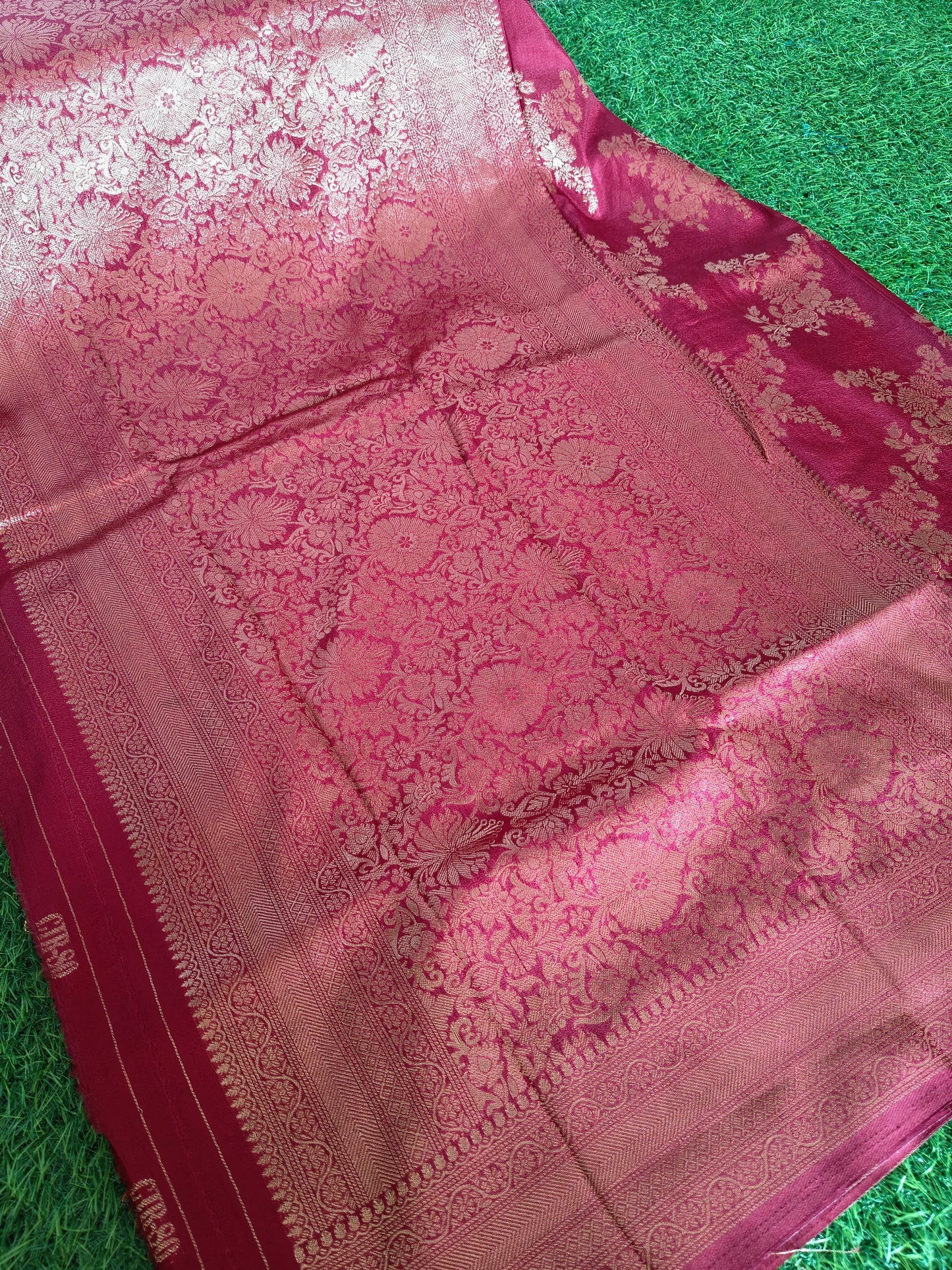 Marron Banarsi Silk Saree (Copy 2)