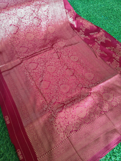 Marron Banarsi Silk Saree (Copy 2)