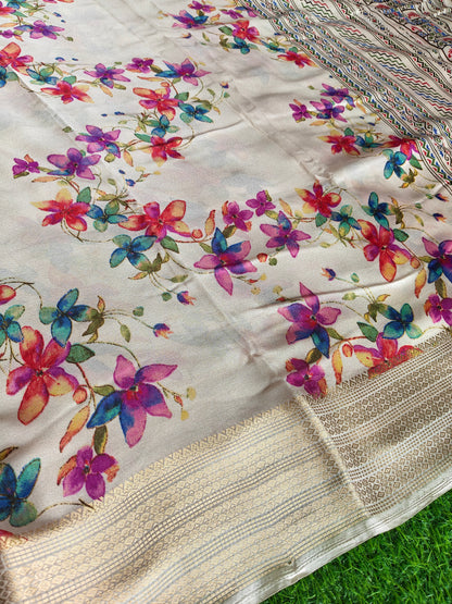 White Georgette Saree (Copy 2)