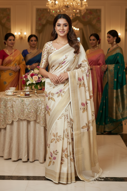 White Georgette Saree (Copy)
