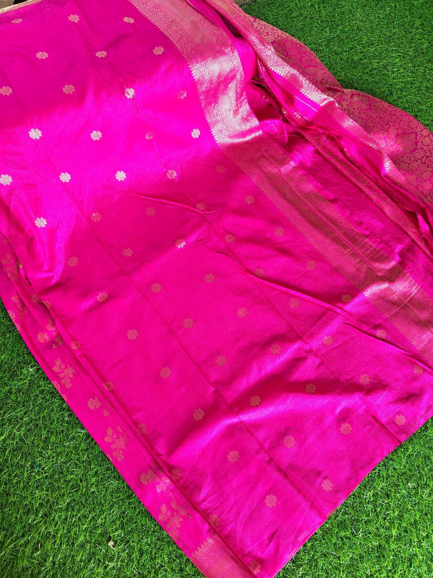 Rani Pink Banaras Silk Saree