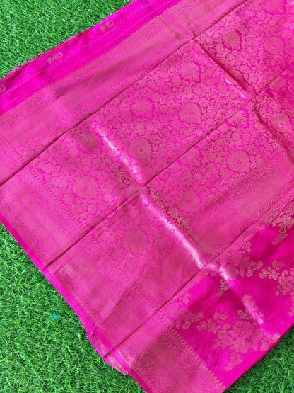 Rani Pink Banaras Silk Saree