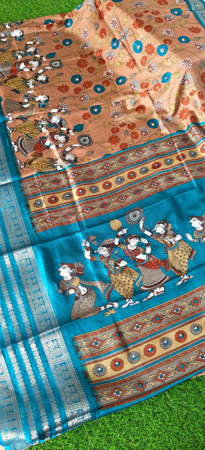 Kalamkari Print Semi Crepe Silk (Copy 3)
