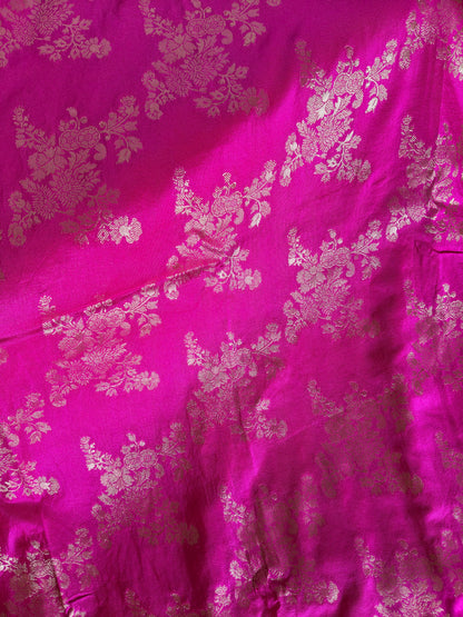 Rani Pink Banaras Silk Saree