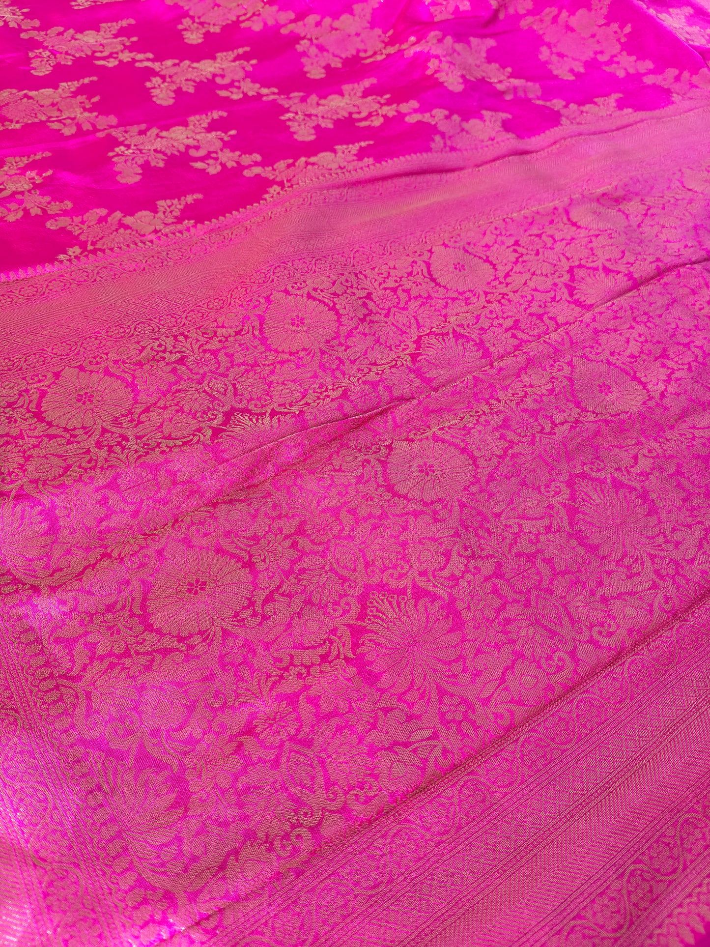 Rani Pink Banaras Silk Saree