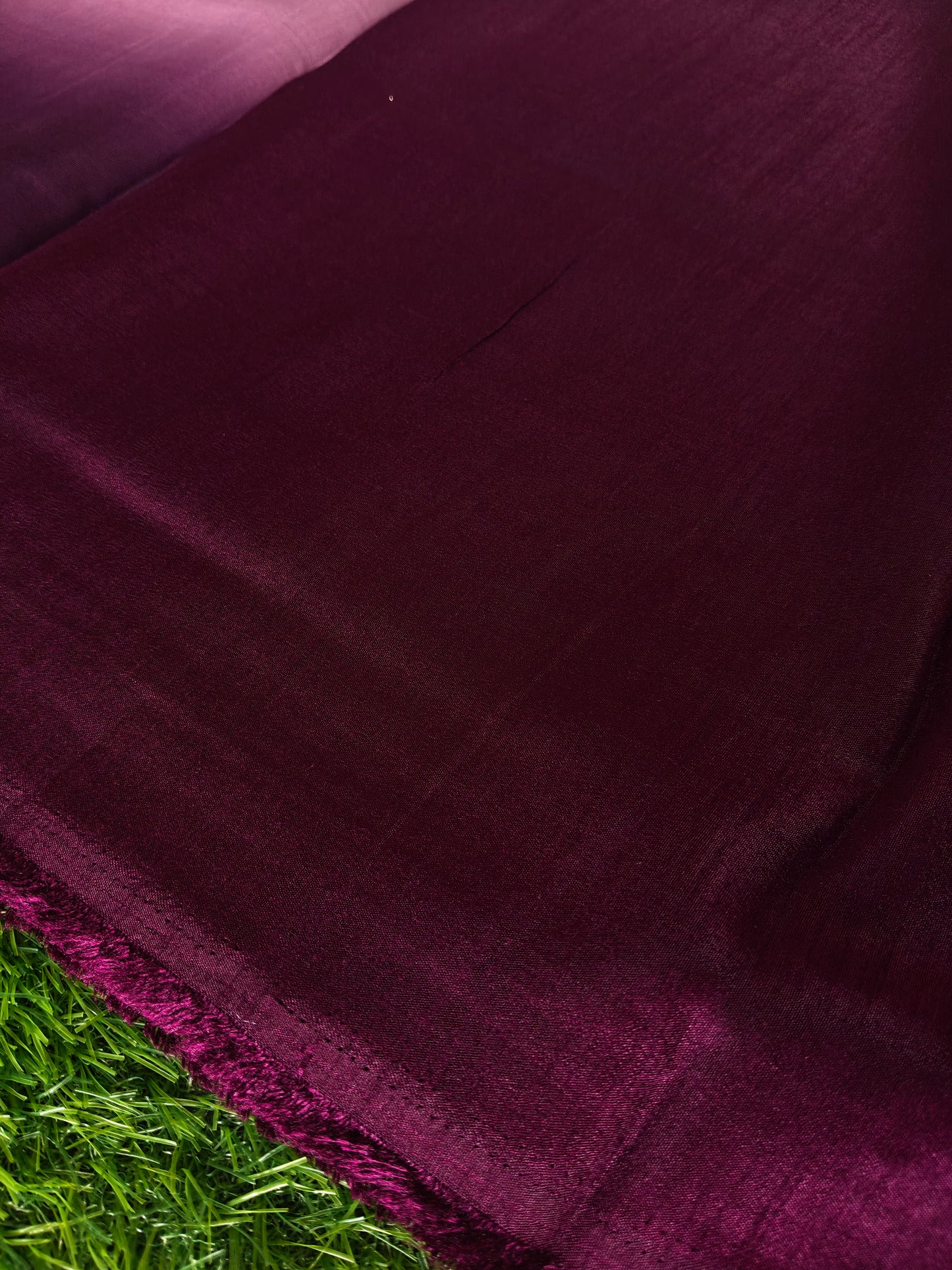 Double shaded dark wine & light wine color soft net thread embroidered saree
