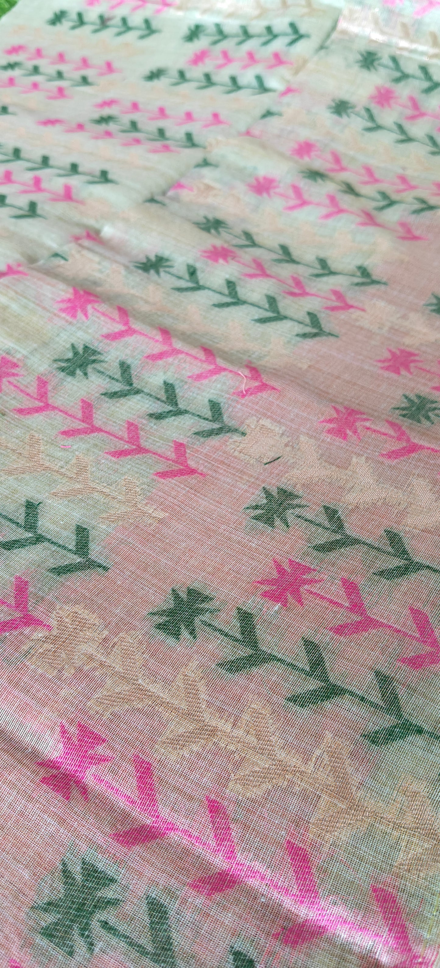 Thread Embroidered Cotton  Saree