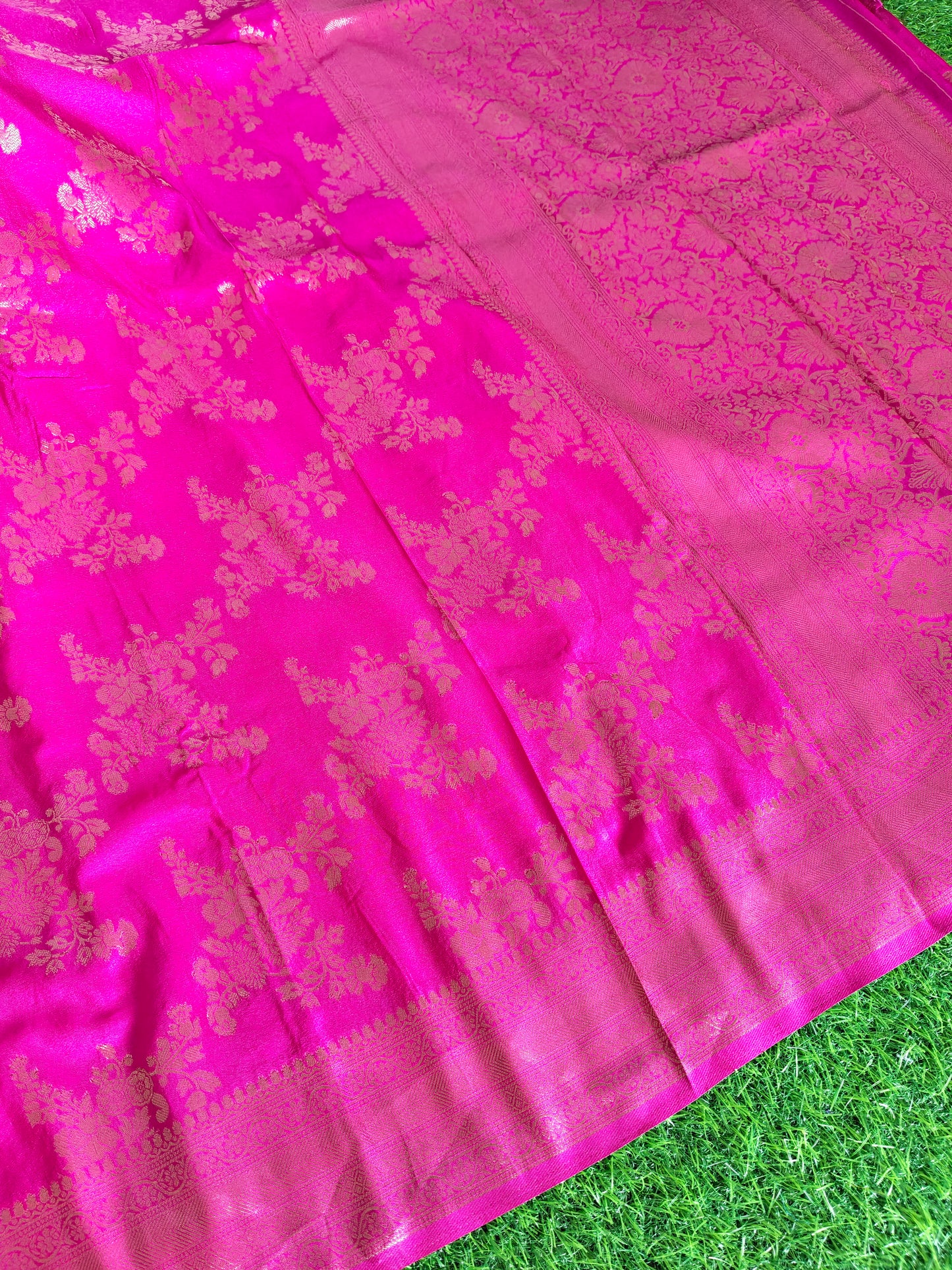Rani Pink Banaras Silk Saree