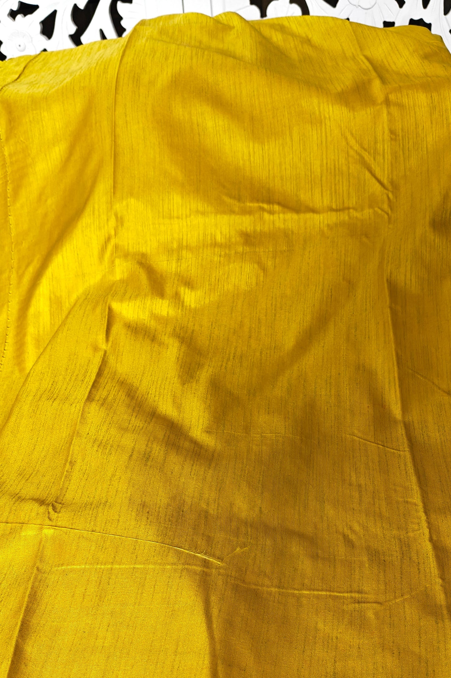 Yellow Raw Silk Saree with Small Motifs