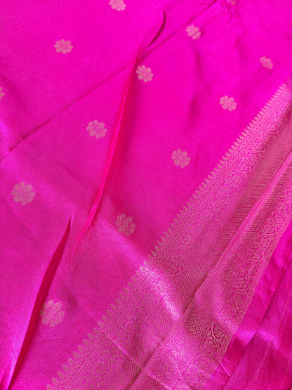 Rani Pink Banaras Silk Saree
