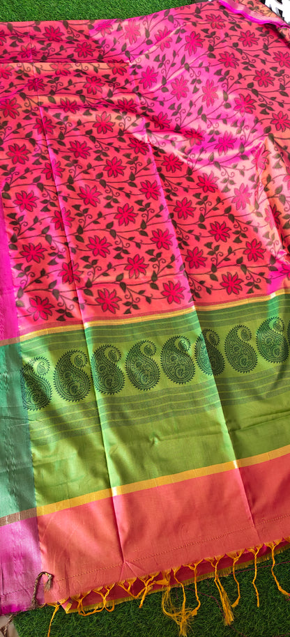 Pochampalli print Silk Saree