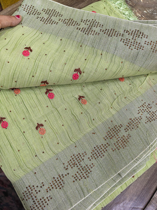 Pista Colour Thread Embroidered